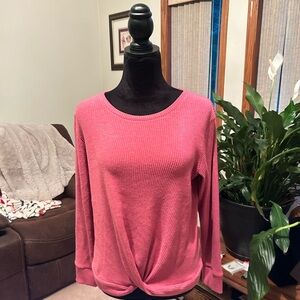 Pink Long Sleeve Knit Top